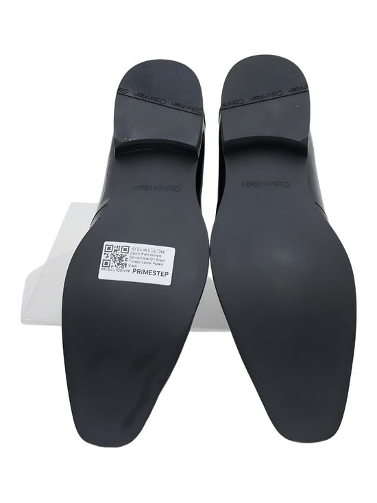 Calvin Klein Bernard Slip On Tuxedo Loafer Patent Black Sz US 12M EU 45.5